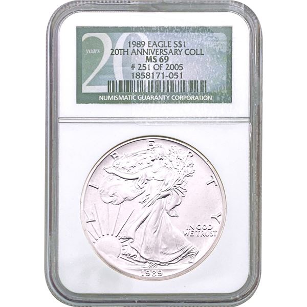 1989 Silver Eagle NGC MS69
