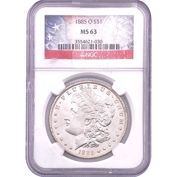 1885-O Morgan Silver Dollar NGC MS63