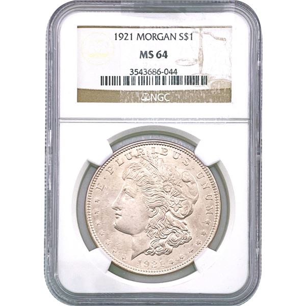 1921 Morgan Silver Dollar NGC MS64