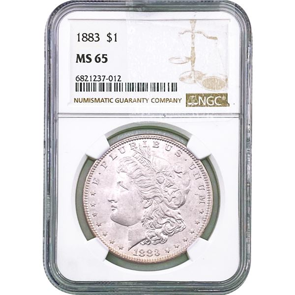 1883 Morgan Silver Dollar NGC MS65