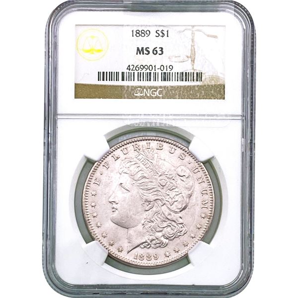 1889 Morgan Silver Dollar NGC MS63