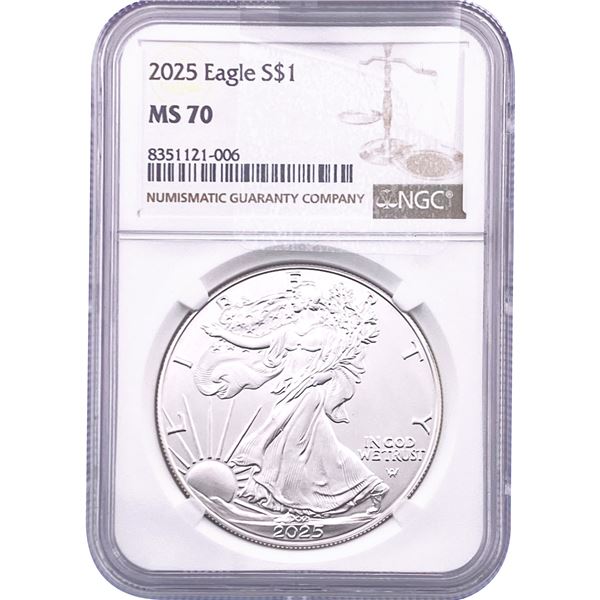 2025 Silver Eagle NGC MS70