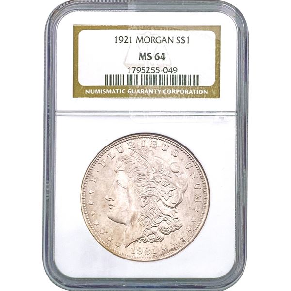1921 Morgan Silver Dollar NGC MS64