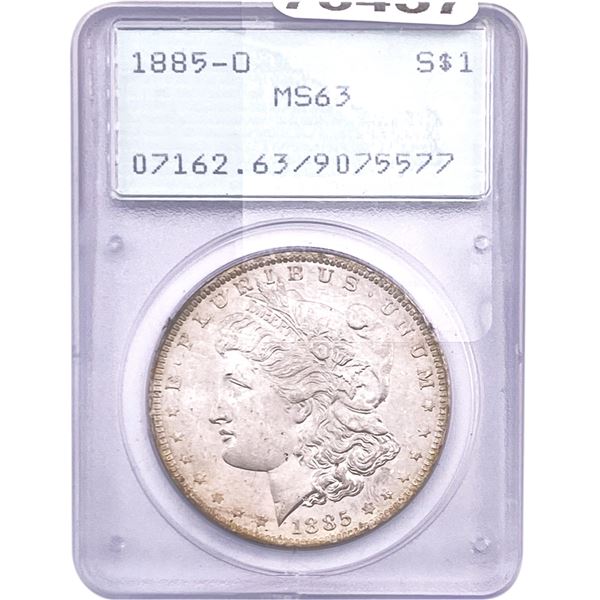 1885-O Morgan Silver Dollar PCGS MS63