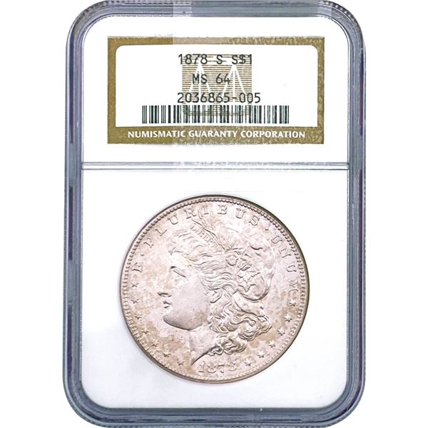 1878-S Morgan Silver Dollar NGC MS64