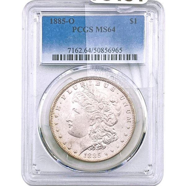 1885-O Morgan Silver Dollar PCGS MS64