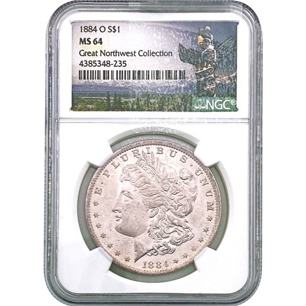 1884-O Morgan Silver Dollar NGC MS64