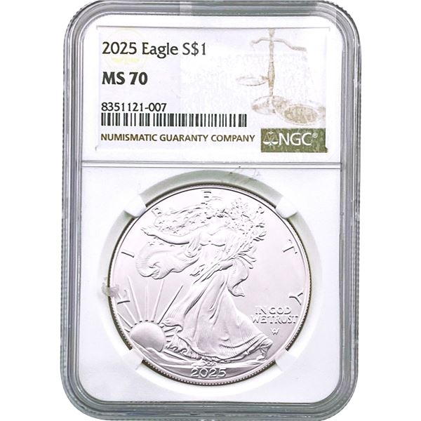 2025 Silver Eagle NGC MS70