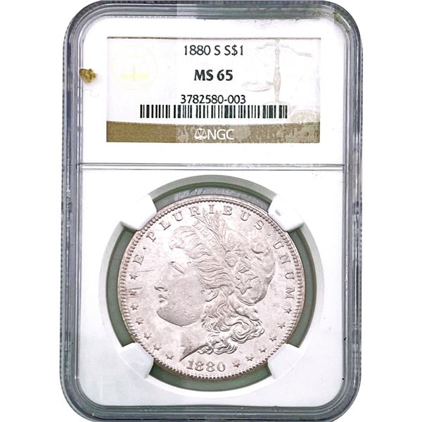 1880-S Morgan Silver Dollar NGC MS65