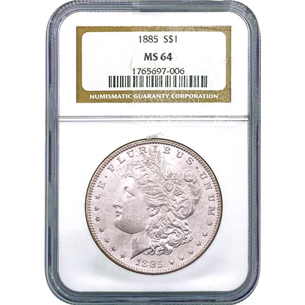 1885 Morgan Silver Dollar NGC MS64