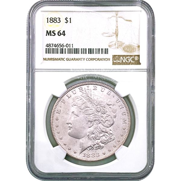 1883 Morgan Silver Dollar NGC MS64