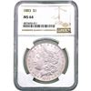 Image 1 : 1883 Morgan Silver Dollar NGC MS64