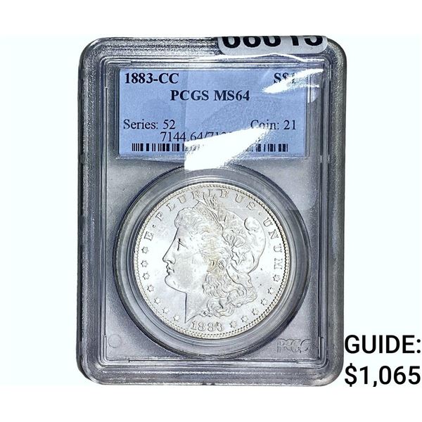 1883-CC Morgan Silver Dollar PCGS MS64