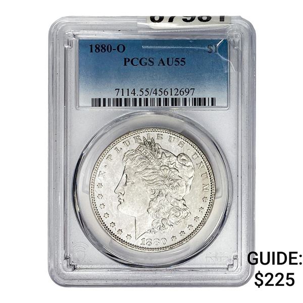 1880-O Morgan Silver Dollar PCGS AU55