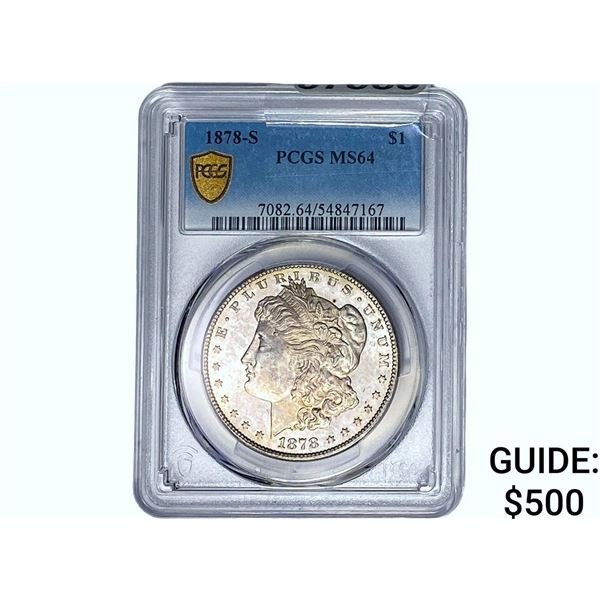 1878-S Morgan Silver Dollar PCGS MS64