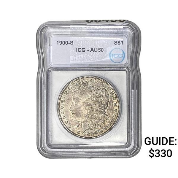 1900-S Morgan Silver Dollar ICG AU50