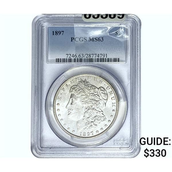 1897 Morgan Silver Dollar PCGS MS63