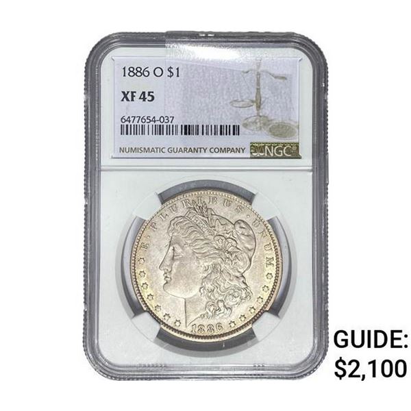1886-O Morgan Silver Dollar NGC XF45