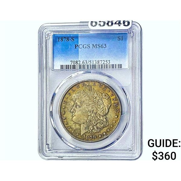1878-S Morgan Silver Dollar PCGS MS63