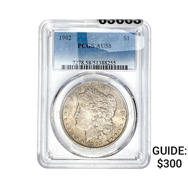 1902 Morgan Silver Dollar PCGS AU58