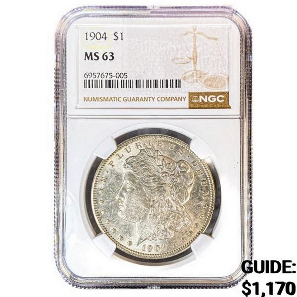 1904 Morgan Silver Dollar NGC MS63