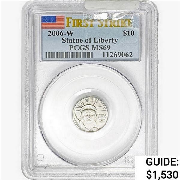 2006-W 1/10oz Platinum $10 Liberty PCGS MS69