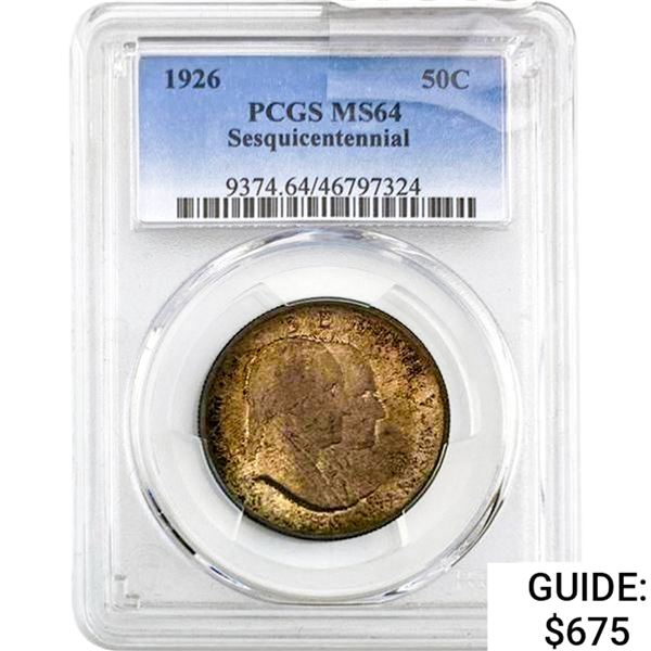 1926 Sesquicentennial Half Dollar PCGS MS64