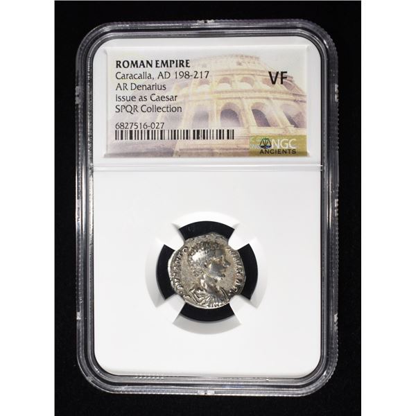 AD 198-217 CRACALLA, AR DENARIUS NGC VF