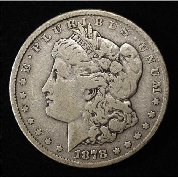 1878 8TF MORGAN DOLLAR VF