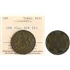 Image 4 : Set of 4 HBC "Brass" Tokens; Hudson's Bay Company; (1857) East Main District issues includes CH#FT1 