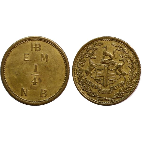 Hudson's Bay; FT-3 Breton #928, Gingras 220b brass, AU/UNC - Eastmain 1/4 Made Beaver, Moose Factory