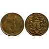 Image 1 : Hudson’s Bay; FT-7 Breton # 928, Gingras 220b brass AU/UNC -  EM Moose Factory (Punched) (1