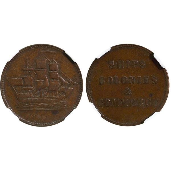PE-10-18, Br: 997 LEES-18 NGC Very Fine-20 - This token should be considered as excessively rare and
