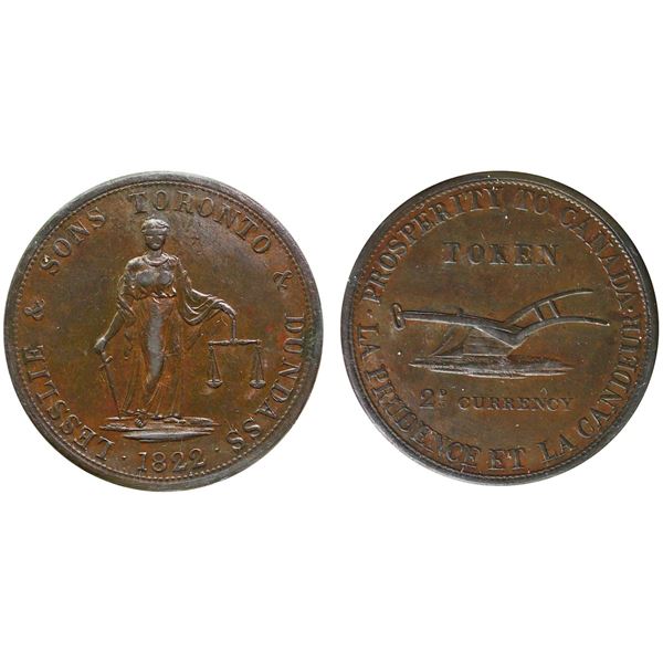 UC-3, Br: 717  "Leslie & Sons - Penny" ICCS Choice Extra Fine-45.  A lovely example of this popular 