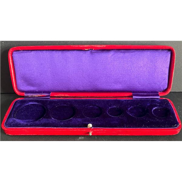 Specimen Box; 1911 Case 7a - 6 Coin Red Leather case. Rare and seldom offered.