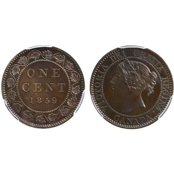 1859 1¢ "DP Wide 9" PCGS Gem SPECIMEN-65BN Not often handled, a highly attractive and beautiful exam