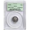 Image 2 : 1870 10¢ "Narrow O - PE" UP-UP Dies PCGS SPECIMEN-50  Brilliant and lustrous