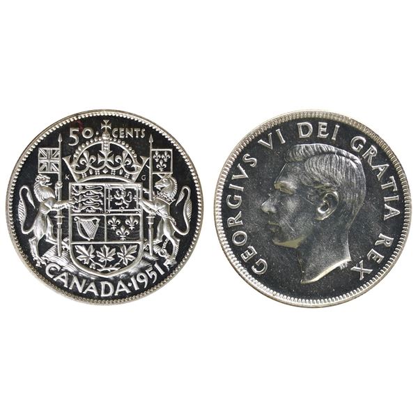 1951 50¢ ICCS Superb Gem SPECIMEN-66 A superior example with superb fields and great reflective surf