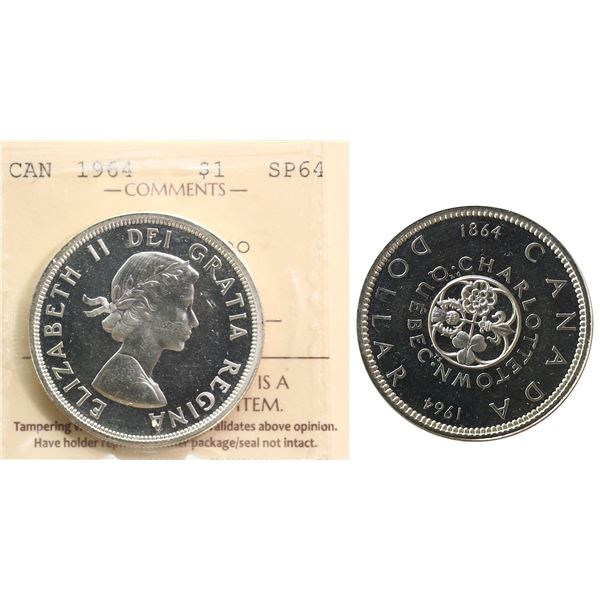1964 $1 ICCS Choice SPECIMEN-64 Heavy Cameo.  Great reflective surfaces with clean fields.