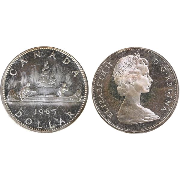 1965 $1 ICCS "SB P5" Superb Gem SPECIMEN-66 ULTRA HEAVY CAMEO. Impressive bright white cameo bust on