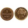 Image 1 : Nfld; 1881 $2 Gold CCCS Choice Extra Fine-45.  Bright example,  looks better.