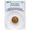 Image 2 : Nfld; 1882H $2 Gold PCGS Choice About Uncirculated-55. Attractive deep yellow tints.