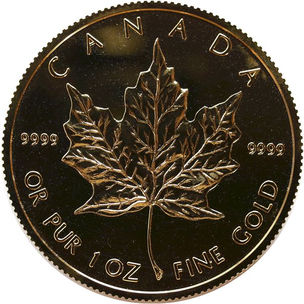 RCM Gold Maple Leaf Paper weight.  Commemorating the launch of the Gold Maple Leaf coins in 1982.  H
