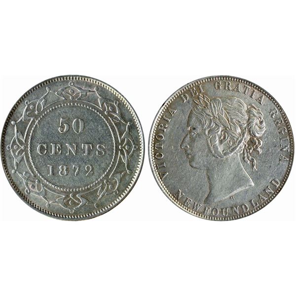 Nfld; 1872H 50¢ ICCS Choice Extra Fine-45, A nice example.
