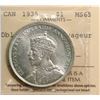 Image 2 : 1935 $1 "Dbl XXV & Dbl Voyageur" ICCS Gem Mint State-65