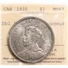 Image 2 : 1935 1$  Dbl XXV & Dbl Voyageur ICCS Gem Mint State-65, Attractively toned example.