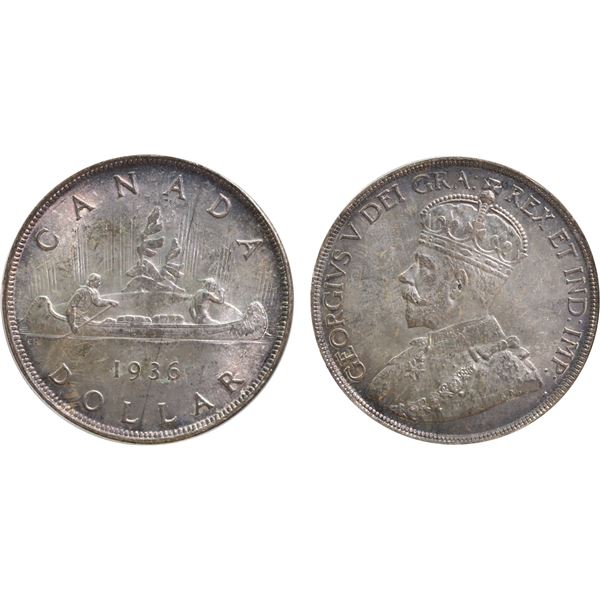1936 $1 PCGS Gem Mint State-65 Highly lustrous with attractive champagne and russet tones on both si