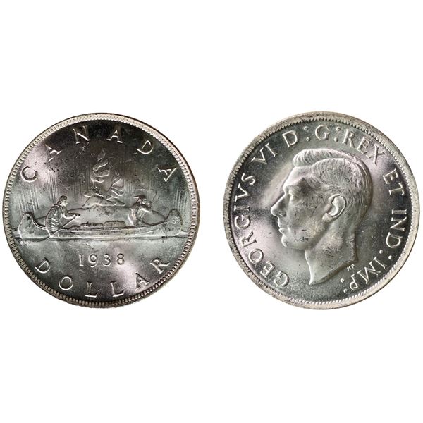 1938 $1 ICCS Gem Mint State-65.  Totally balst white example.  Wow!  A flashy and desirable coin.