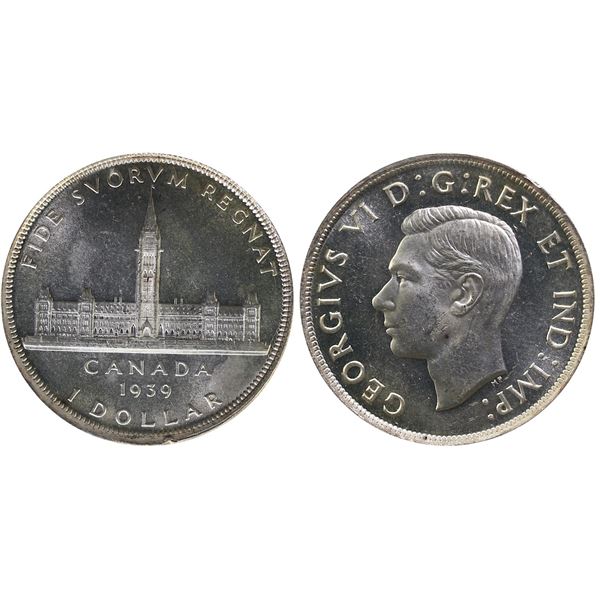 1939 $1 ICCS Very Choice Mint State-64 HEAVY CAMEO. An impressive example, not often encountered wit