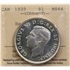 Image 2 : 1939 $1 ICCS Very Choice Mint State-64 HEAVY CAMEO. An impressive example, not often encountered wit